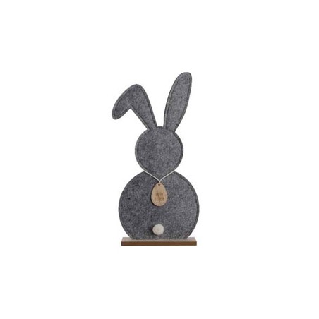 felt bunny on stand grey 78x6.2x37 cms.