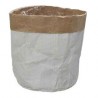 paper basket w kraft inside white 16x21 cm
s.