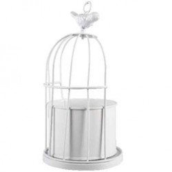 Iron birdcage with zinc...
